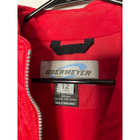 Obermeyer Women's Quilted Jacket Size 12 RED Aspen 2005 Apres Ski Light Weight - Picture 4 of 8